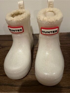 Hunter Kids Silver Rain Boots Box Label